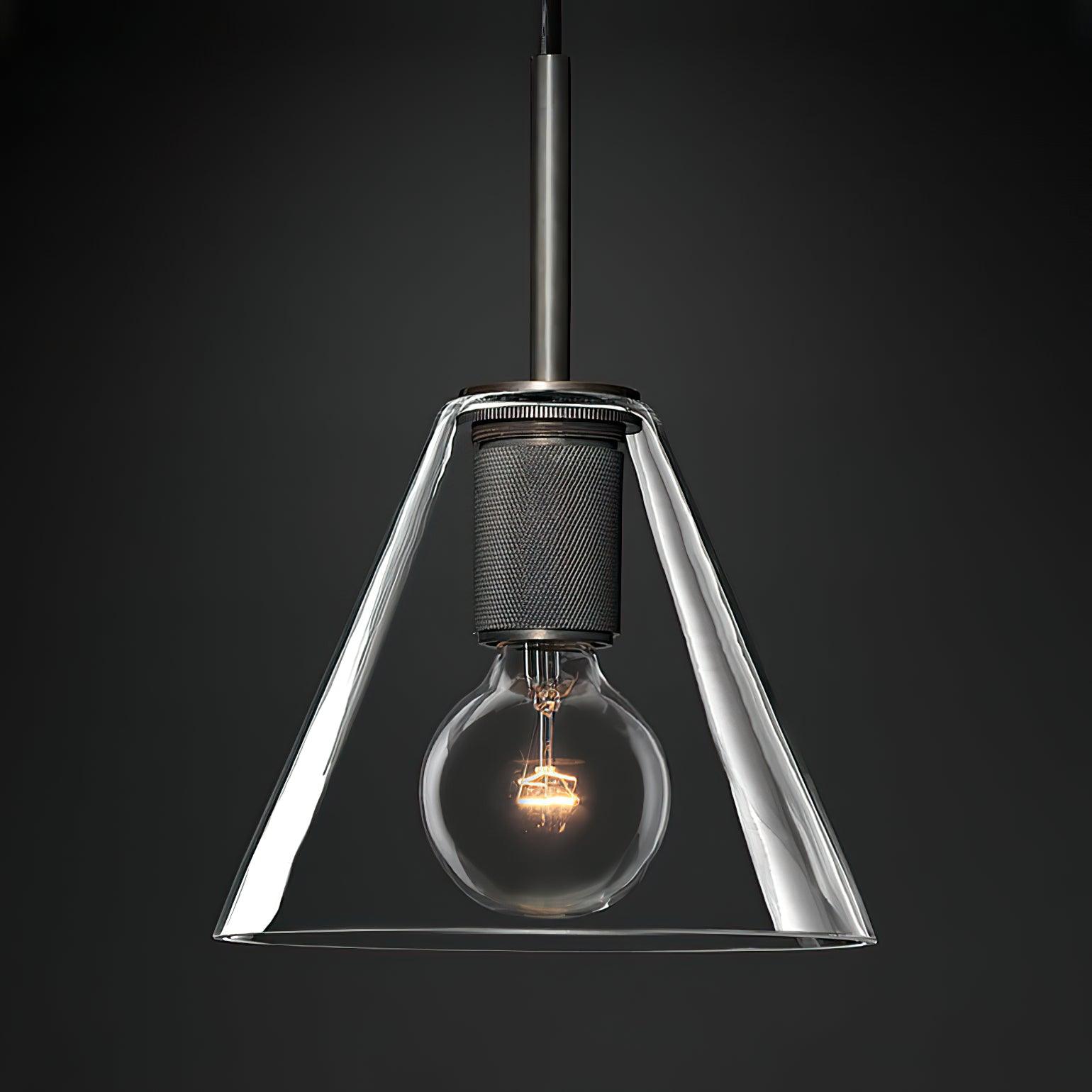 Glass Shade Brass Pendant Light For Kitchen Or Dining